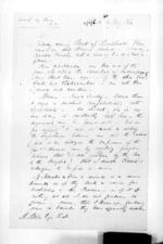 3 pages written 14 Jan 1861 by an unknown author in Waiuku to Henry Halse, from Secretary, Native Department -  War in Taranaki and Waikato and King Movement