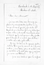 3 pages written 26 Mar 1877 by Edmond Bourgeois in Christchurch City, from Inward letters -  Surnames, Bou