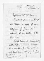 4 pages written by Charles Heaphy in Auckland City to Sir Donald McLean, from Inward letters -  Charles Heaphy