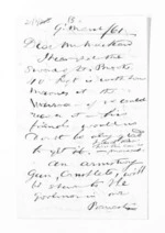 3 pages written 9 Mar 1861 by Sir James Edward Alexander to Sir Donald McLean, from Inward letters - Sir J E Alexander