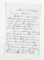 3 pages written 9 Sep 1851 by Joseph Thomas in Ahuriri to Sir Donald McLean, from Inward letters - Surnames, Thomas