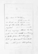 3 pages written 28 Mar 1857 by George Theodosius Boughton Kingdon in St George's Bay to Sir Donald McLean, from Inward letters -  Kingdon, George and Sophia