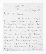 4 pages written 23 Aug 1857 by Sir Donald McLean in Taranaki Region to Sir George Grey, from Native Land Purchase Commissioner - Papers