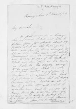 2 pages written 9 Mar 1858 by D F MacKenzie in Porangahau to Sir Donald McLean, from Inward letters - Surnames, MacKa - Macke
