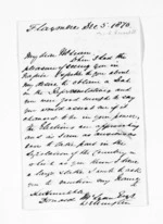 3 pages written 5 Dec 1870 by Sir William Russell Russell in Hastings to Sir Donald McLean, from Inward letters - Surnames, Rus - Rye