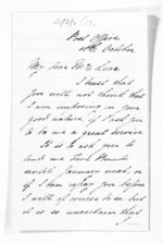 3 pages written 10 Oct 1862 by Harry William Barber to Sir Donald McLean, from Inward letters - Surnames, Bal - Bar