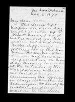 7 pages written 5 Nov 1870 by Sir Robert Donald Douglas Maclean to Sir Donald McLean, from Inward family correspondence - Douglas Maclean (son)