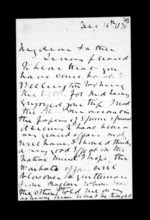 3 pages written 16 Dec 1870 by Sir Robert Donald Douglas Maclean to Sir Donald McLean, from Inward family correspondence - Douglas Maclean (son)