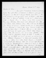 8 pages written 31 Mar 1870 by John Davies Ormond in Napier City to Sir Donald McLean, from Inward letters - J D Ormond