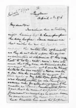 4 pages written 11 Apr 1876 by Robert Smelt Bush in Raglan to Wellington, from Inward letters - Robert S Bush