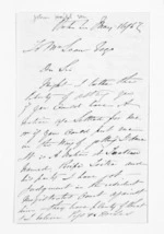 4 pages written 16 May 1857 by John Hall to Sir Donald McLean, from Inward letters -  Sir John Hall