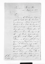 3 pages written 1 Sep 1868 by George Edward Read in Poverty Bay to Sir Donald McLean, from Inward letters -  G E Read