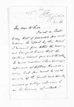 3 pages written 17 Jun 1861 by Michael Fitzgerald in Napier City to Sir Donald McLean, from Inward letters - Michael Fitzgerald