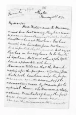 4 pages written 31 Jan 1874 by Robert Smelt Bush in Raglan, from Inward letters - Robert S Bush