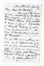 2 pages written 19 Apr 1865 by Charles Hunter Brown in Christchurch City to Sir Donald McLean, from Inward letters - Surnames, Bro