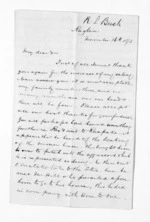 4 pages written 16 Nov 1875 by Robert Smelt Bush in Raglan to Sir Donald McLean in Wellington, from Inward letters - Robert S Bush