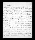 3 pages written 22 Jan 1851 by Sir Donald McLean, from Inward family correspondence - Susan McLean (wife)