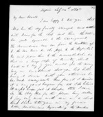 3 pages written 24 Jul 1862 by Archibald John McLean in Napier City to Sir Donald McLean, from Inward family correspondence - Archibald John McLean (brother)