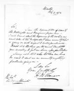 2 pages written 2 Feb 1872 by H M Brewer in Marton to Sir Donald McLean, from Inward letters - Surnames, Bra - Bro