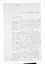 4 pages written 24 May 1859 by Hugh Cokeley Ross in Wanganui to Sir Donald McLean, from Inward letters - Surnames, Roo - Ros