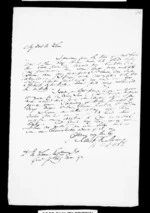 2 pages written 16 Aug 1852 by Robert Roger Strang to Sir Donald McLean, from Family correspondence - Robert Strang (father-in-law)