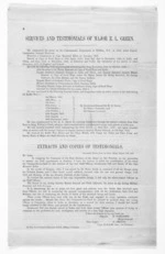 4 pages written by Edward Lister Green, from Masonic Lodge papers, trade circulars, invitations