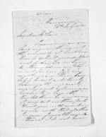 2 pages written 11 Jul 1870 by Major H F Turner in Wanganui to Sir Donald McLean, from Inward letters -  Surnames, Tuk - Tur