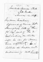 3 pages written 13 Jan 1869 by Robert Carey in London to Sir Donald McLean, from Inward letters - Surnames, Cam - Car