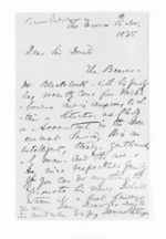 1 page written 15 Nov 1875 by James  Paterson to Sir Donald McLean, from Inward letters - Surnames, Pas - Pea