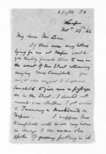 2 pages written 29 Nov 1866 by Bingham Arthur Ferard in Waiapu to Sir Donald McLean, from Inward letters - B A Ferard