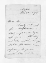 3 pages written 22 Feb 1876 by Samuel Locke in Napier City, from Inward letters - Samuel Locke