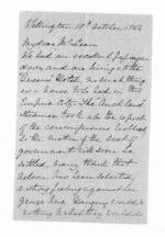 4 pages written 15 Oct 1864 by J Dwyer in Wellington to Sir Donald McLean, from Inward letters - Surnames, Dwy - Dys