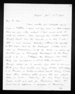 4 pages written 17 Jan 1870 by John Davies Ormond in Napier City to Sir Donald McLean, from Inward letters - J D Ormond