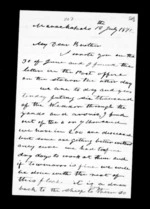 2 pages written 13 Jul 1872 by Alexander McLean in Maraekakaho to Sir Donald McLean, from Inward family correspondence - Alexander McLean (brother)