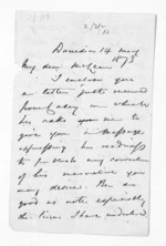 3 pages written 14 May 1873 by John Bathgate in Dunedin City to Sir Donald McLean, from Inward letters - J Bathgate