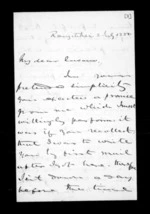 9 pages written 2 Jul 1850 by Sir Donald McLean in Rangitikei District to Susan Douglas McLean, from Inward and outward family correspondence - Susan McLean (wife)
