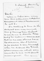 5 pages written 15 Feb 1873 by Sir Donald McLean in Napier City to Josiah Pratt Hamlin, from Inward letters - Surnames, Hamlin