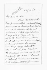 2 pages written 1 Oct 1860 by Michael Fitzgerald to Sir Donald McLean, from Inward letters - Michael Fitzgerald