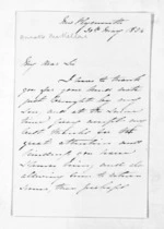 4 pages written 30 May 1854 by Annette McKellar in New Plymouth to Sir Donald McLean, from Inward letters - Surnames, MacKa - Macke