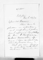 2 pages written 24 Mar 1874 by an unknown author in Wellington City, from Inward letters - Julius Vogel