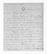 3 pages written 4 May 1874 by Sir Donald McLean to D L Murdoch, from Outward drafts and fragments