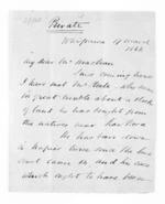 4 pages written 17 Mar 1866 by Rev Peter Barclay in Waipawa to Sir Donald McLean, from Inward letters - P Barclay