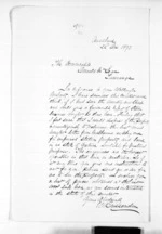 1 page written 22 Dec 1873 by E T Brissenden in Auckland Region to Sir Donald McLean in Tauranga, from Inward letters - Surnames, Bra - Bro
