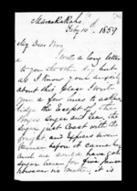 5 pages written   1852 by Archibald John McLean in Maraekakaho to Sir Donald McLean, from Inward family correspondence - Archibald John McLean (brother)