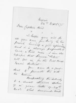 3 pages written 22 Dec 1875 by George Edward Read in Napier City to Sir Donald McLean, from Inward letters -  G E Read