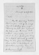 3 pages written 14 Oct 1845 by Sir Donald McLean in Taranaki Region to Benjamin Newell in Auckland City, from Inward letters - Benjamin Newell