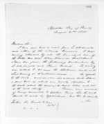 4 pages written 21 Aug 1875 by Herbert William Brabant in Opotiki to Sir Donald McLean, from Inward letters - H W Brabant