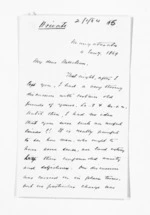 4 pages written 11 Jan 1869 by Donald Gollan in Hauraki District to Sir Donald McLean, from Inward letters - Donald Gollan