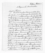 4 pages written 21 Mar 1853 by Rev William Woon in New Plymouth District to Sir Donald McLean in Auckland Region, from Inward letters - William Woon