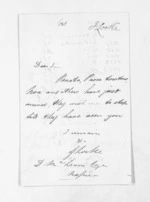 4 pages written by Samuel Locke to Sir Donald McLean in Napier City, from Inward letters - Samuel Locke